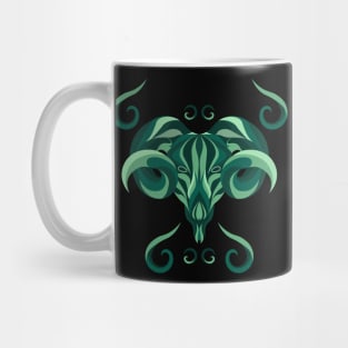 Aries Zodiac Sign - Green Mug